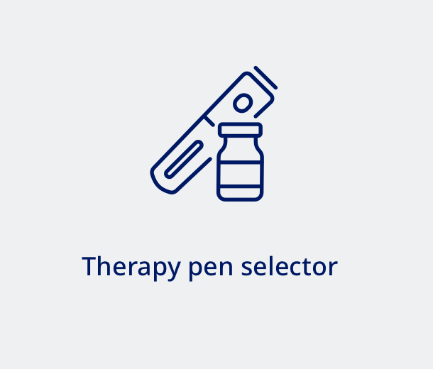 Illustration of a therapy pen and vial.