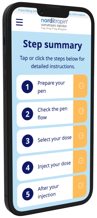 A mobile phone showing step summary on the screen.